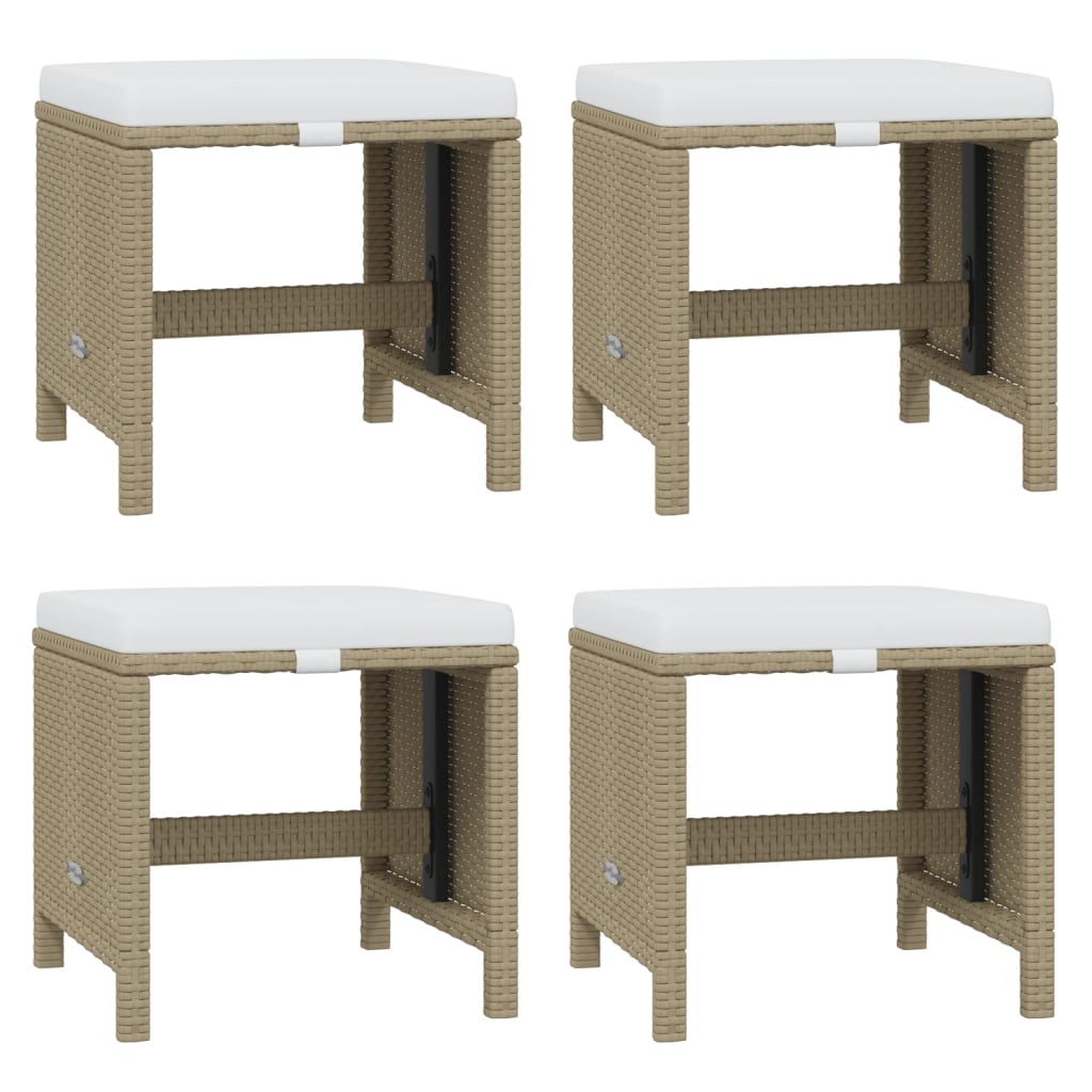 Set mobilier de grădină cu perne, 21 piese, bej, poliratan GartenMobel Dekor