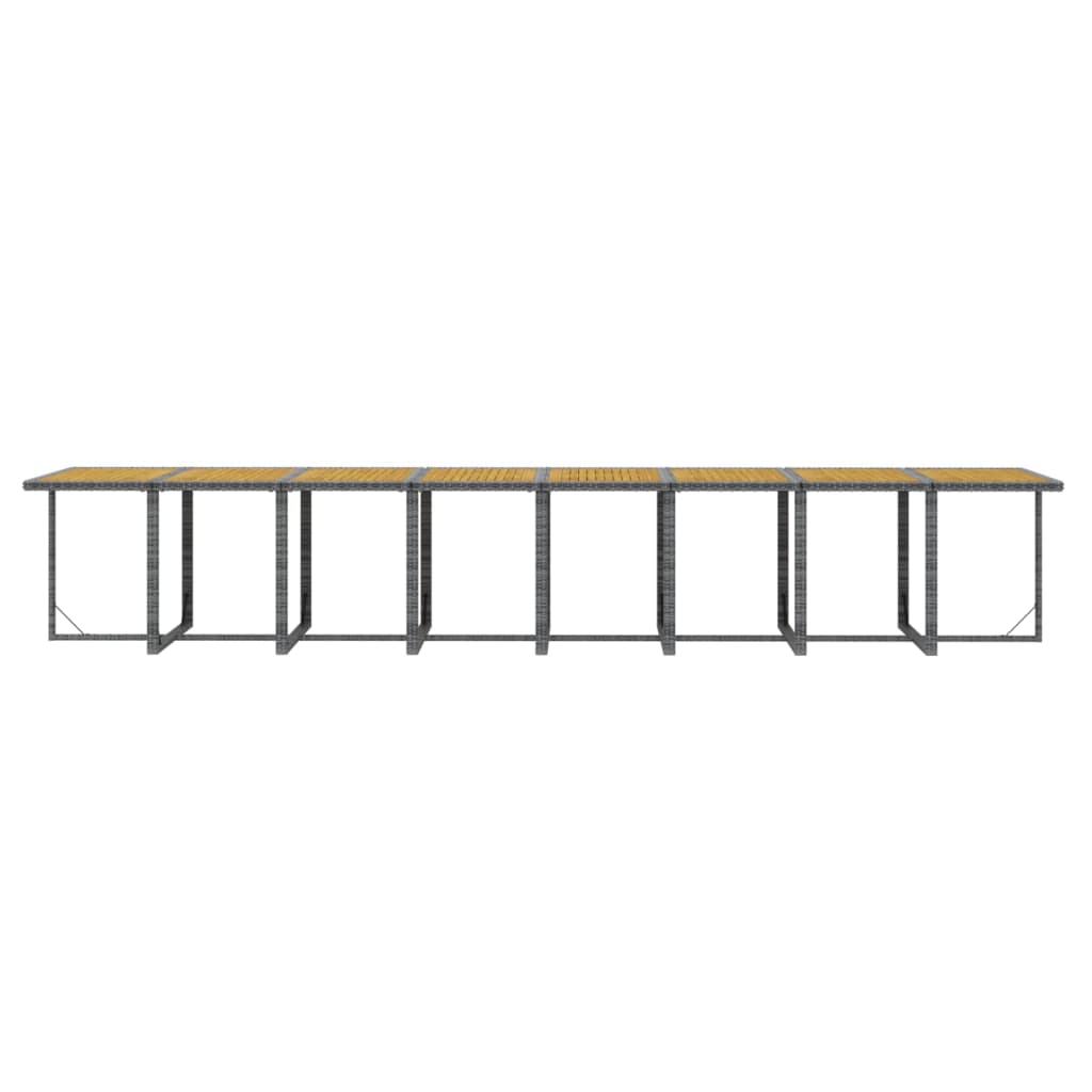 Set mobilier de grădină cu perne, 21 piese, gri, poliratan GartenMobel Dekor