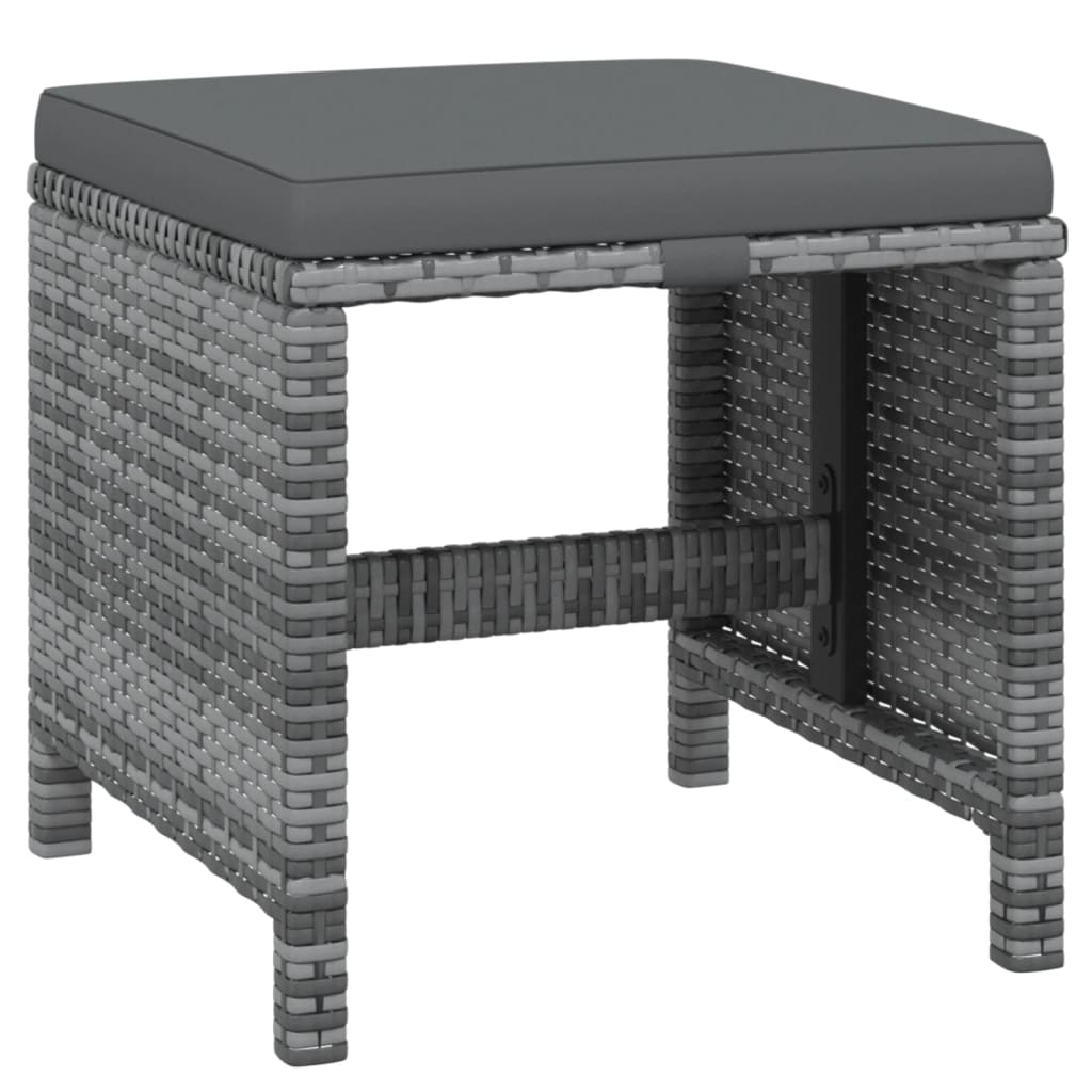 Set mobilier de grădină cu perne, 21 piese, gri, poliratan GartenMobel Dekor