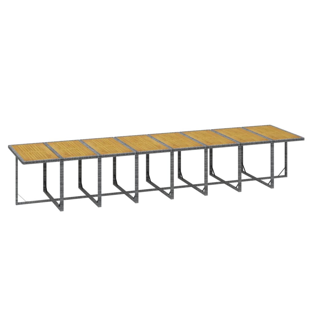 Set mobilier de grădină cu perne, 21 piese, gri, poliratan GartenMobel Dekor