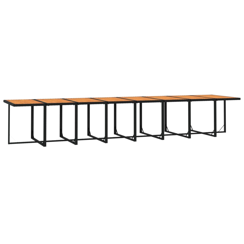 Set mobilier de grădină cu perne, 21 piese, negru, poliratan GartenMobel Dekor