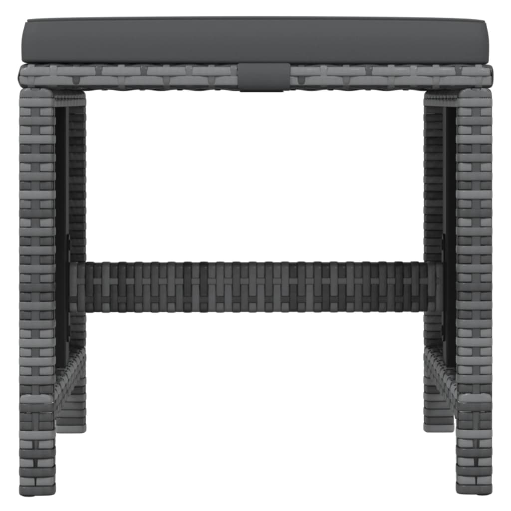 Set mobilier grădină cu perne, 19 piese, gri, poliratan GartenMobel Dekor