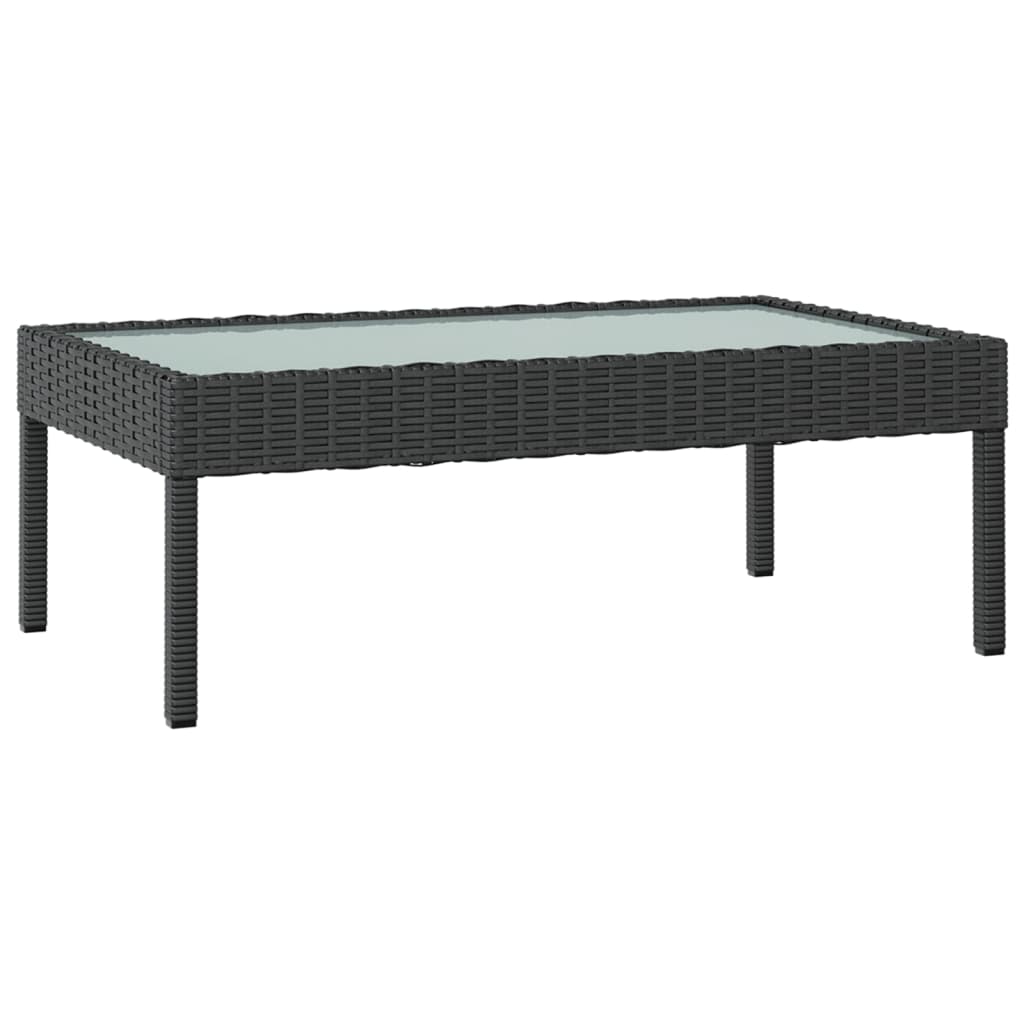 Set mobilier de grădină cu perne, 16 piese, negru, poliratan GartenMobel Dekor