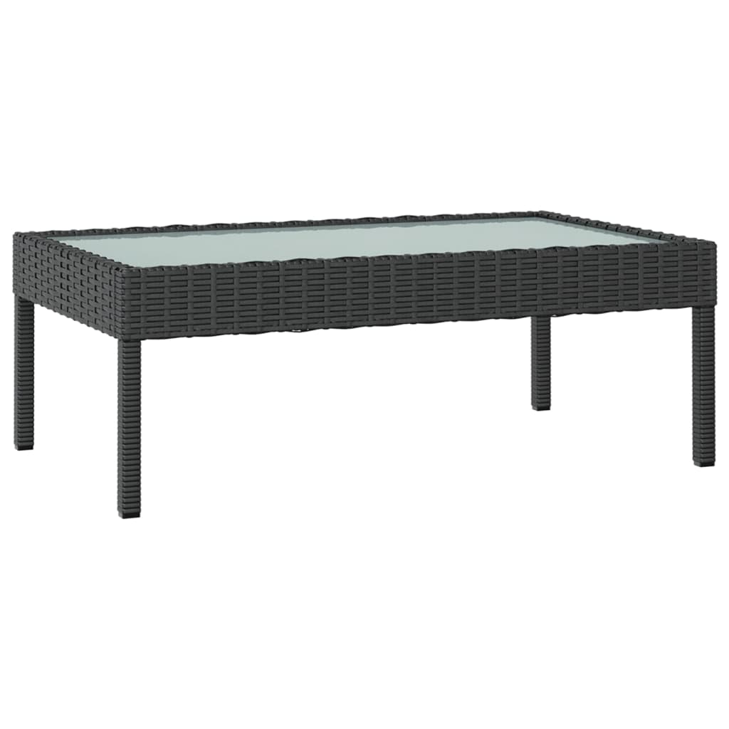 Set mobilier de grădină cu perne, 16 piese, negru, poliratan GartenMobel Dekor