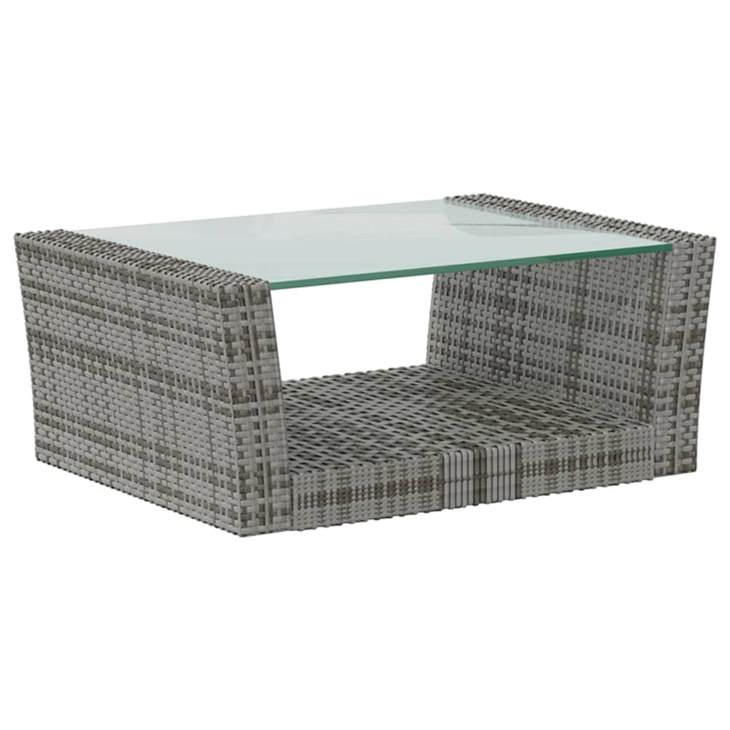 Set mobilier de grădină cu perne, 8 piese, gri, poliratan GartenMobel Dekor