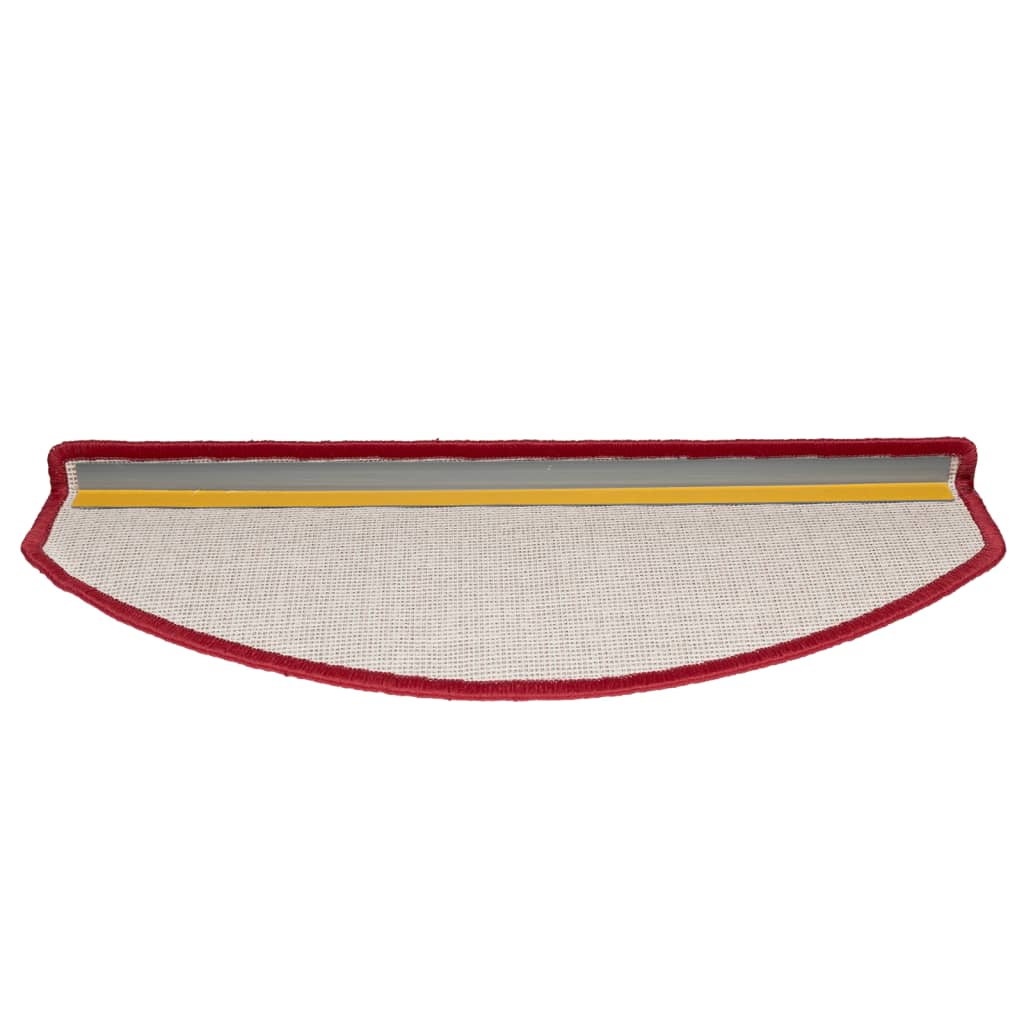 Covorașe pentru scări, 10 buc., 65x24x4 cm, semirotunde, mari, roșii GartenMobel Dekor