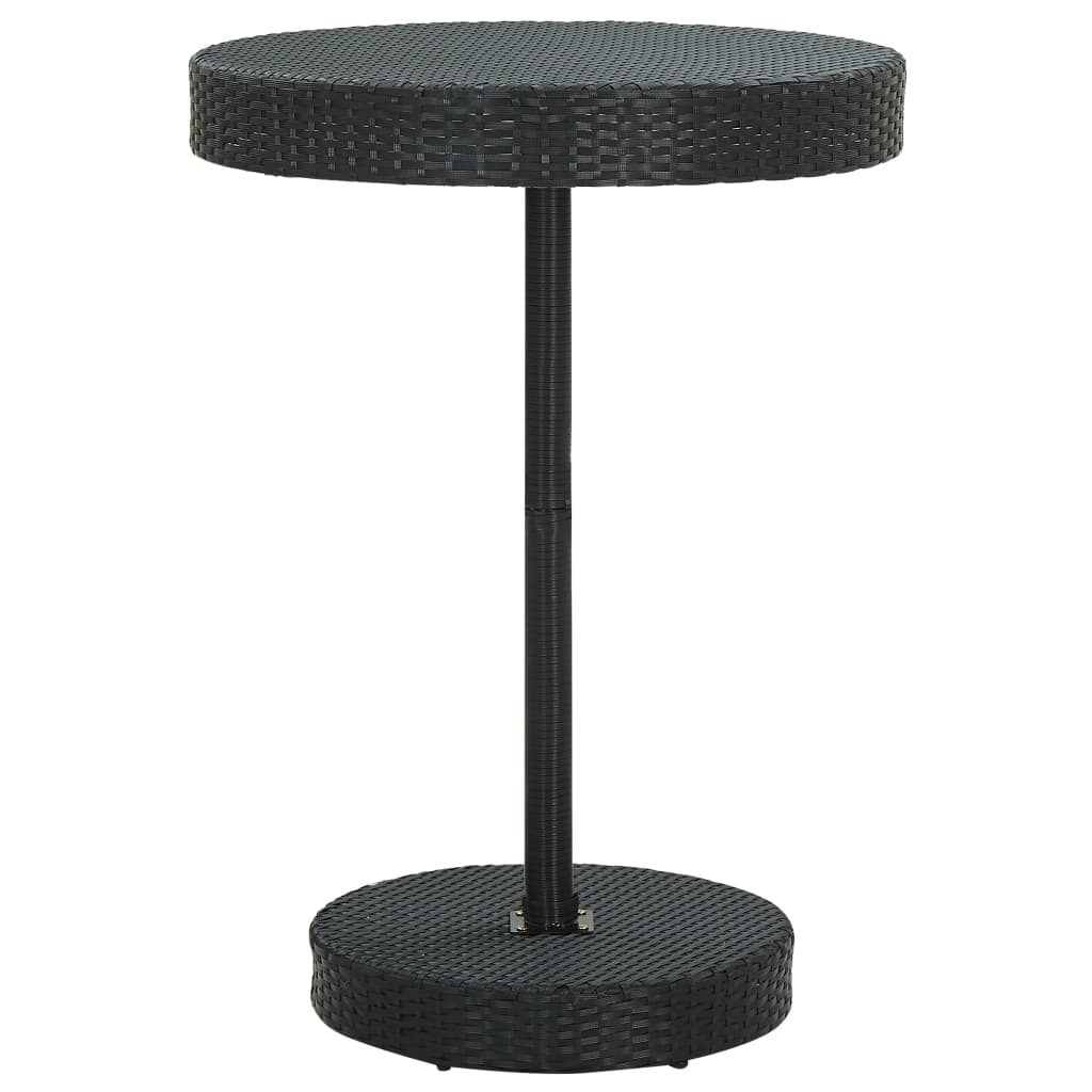 Set mobilier bar de grădină cu perne, 5 piese, negru, poliratan GartenMobel Dekor