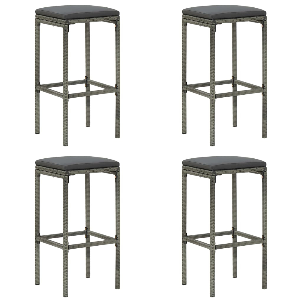 Set mobilier bar de grădină cu perne, 5 piese, gri GartenMobel Dekor