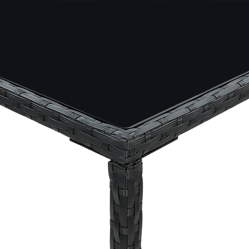 Set mobilier bar de grădină cu perne, 5 piese, negru, poliratan GartenMobel Dekor