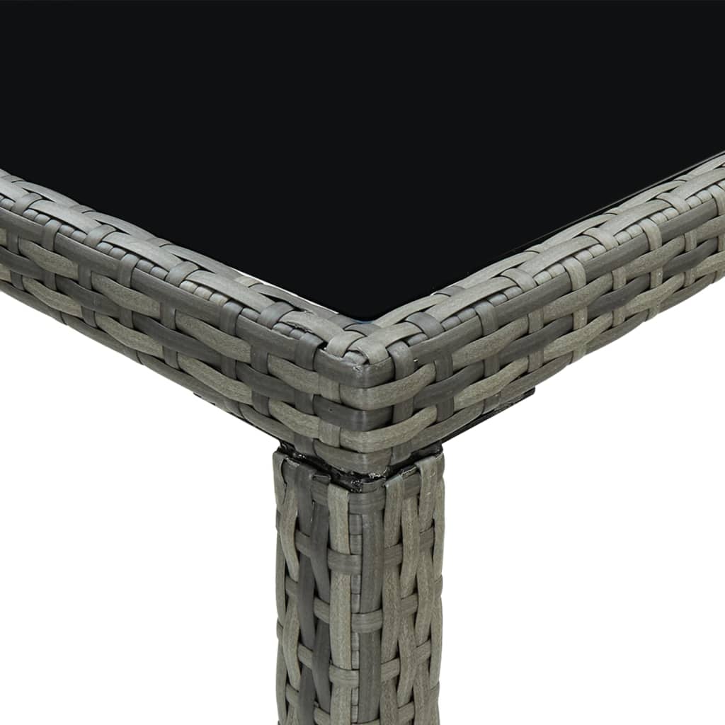 Set mobilier bar de grădină cu perne, 7 piese, gri, poliratan GartenMobel Dekor