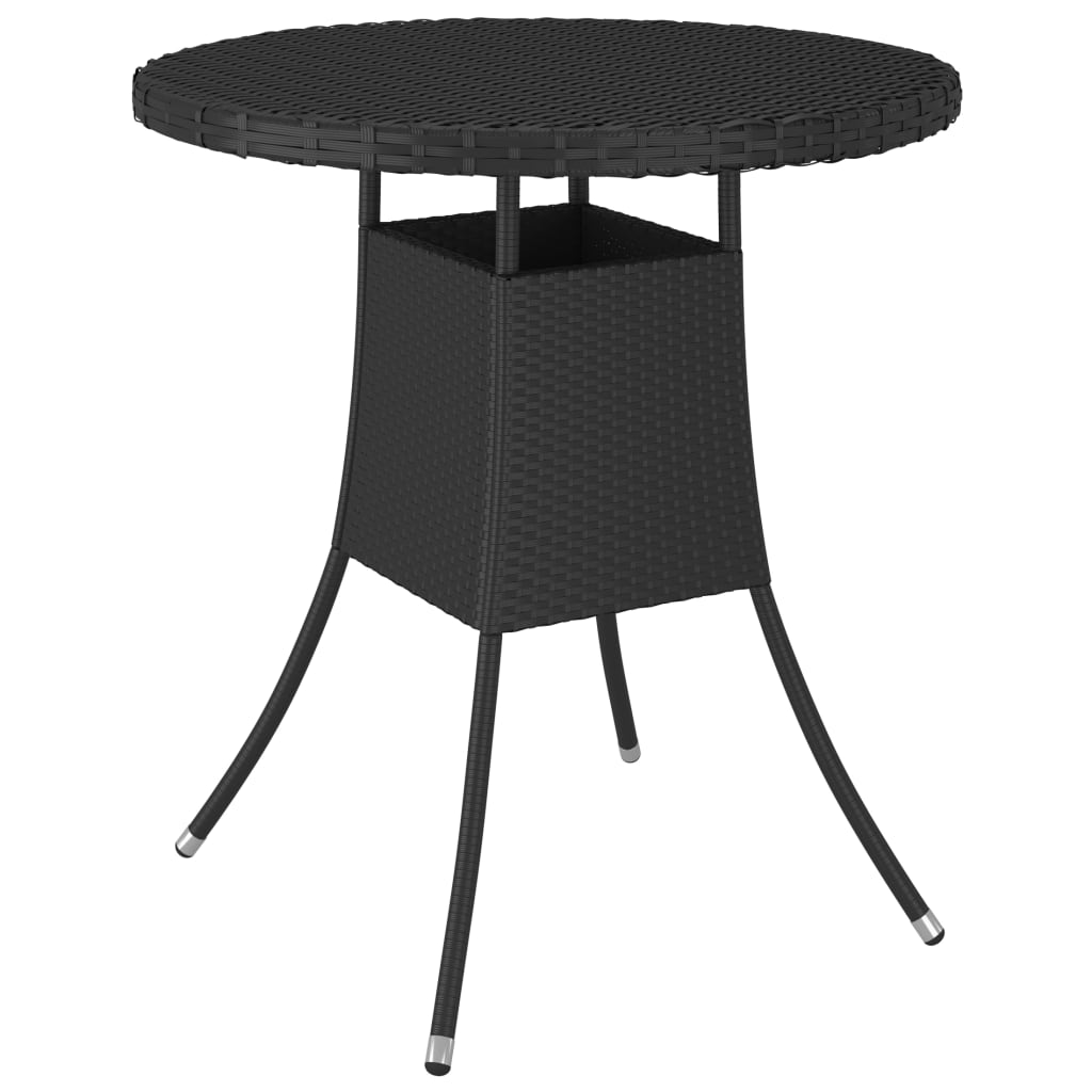 Set mobilier de grădină cu perne, 9 piese, negru, poliratan GartenMobel Dekor