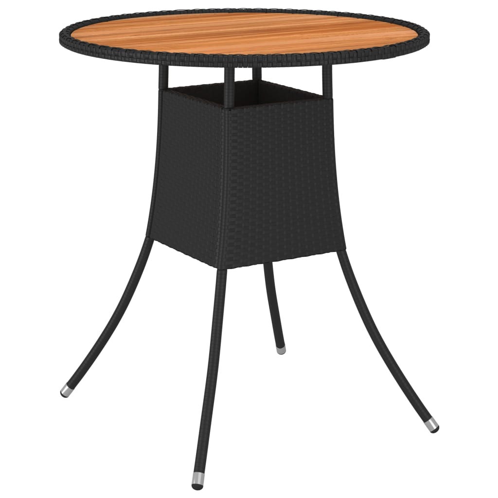 Set mobilier de grădină cu perne, 9 piese, negru, poliratan GartenMobel Dekor