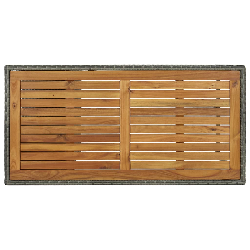 Set mobilier bar de grădină cu perne, 5 piese, gri, poliratan GartenMobel Dekor