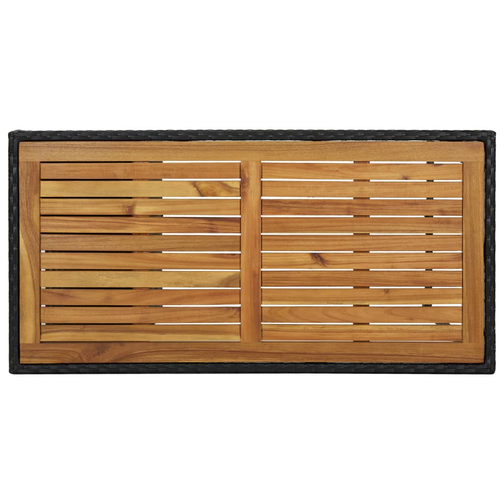 Set mobilier bar de grădină cu perne, 5 piese, negru, poliratan GartenMobel Dekor