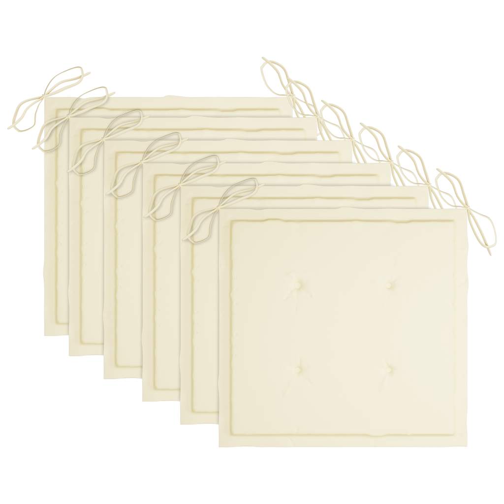 Scaune grădină pliabile, cu perne, 6 buc., lemn masiv de acacia GartenMobel Dekor