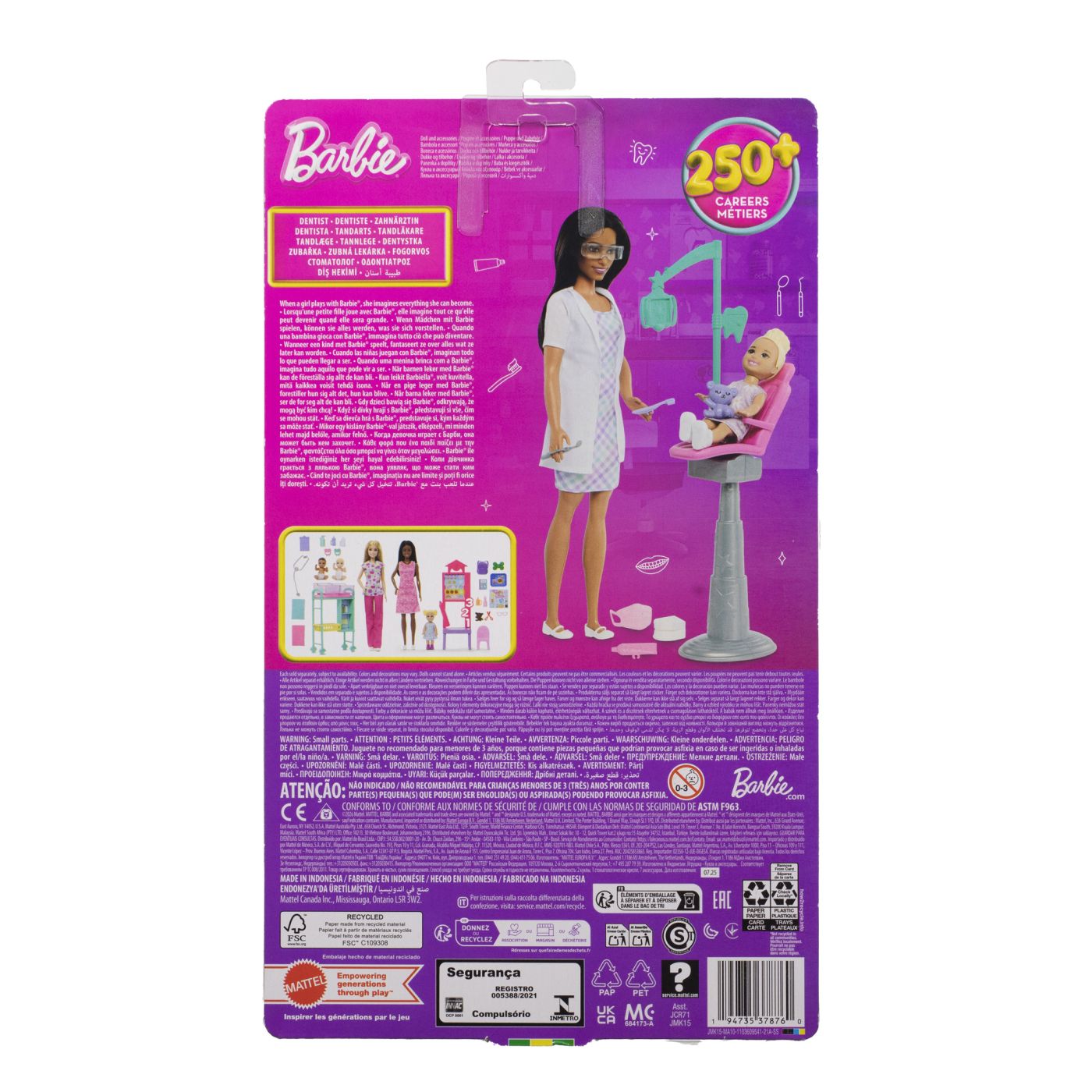 BARBIE SET DE JOACA PAPUSA BARBIE BRUNETA FACE CARIERA DENTIST SuperHeroes ToysZone