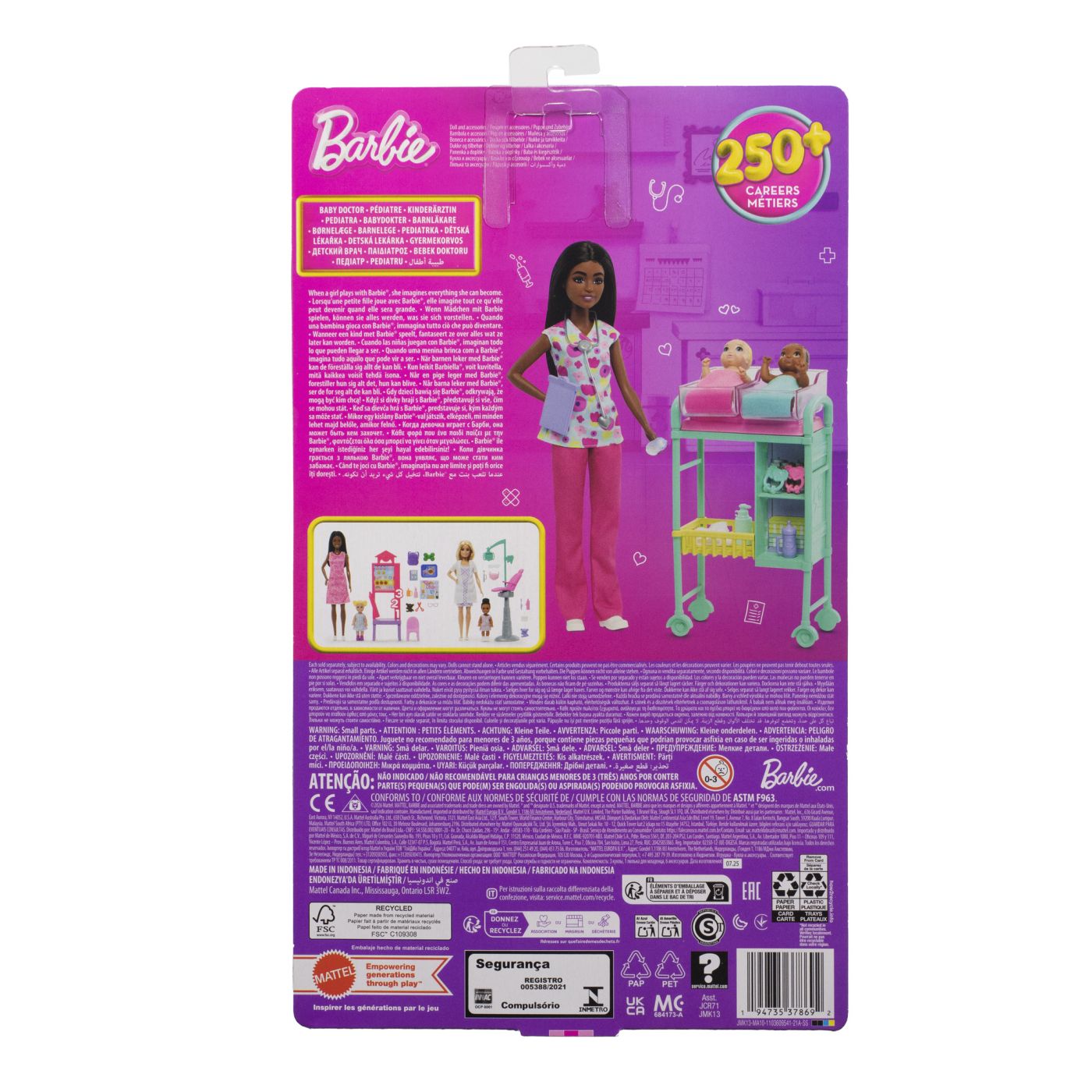 BARBIE SET DE JOACA PAPUSA BARBIE BRUNETA FACE CARIERA MEDIC PEDIATRU SuperHeroes ToysZone
