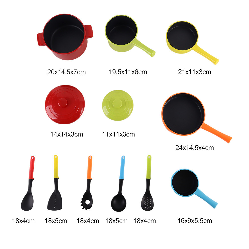 Set vase pentru bucătărie de joacă Leziter, 10 piese, copii 3+ ani