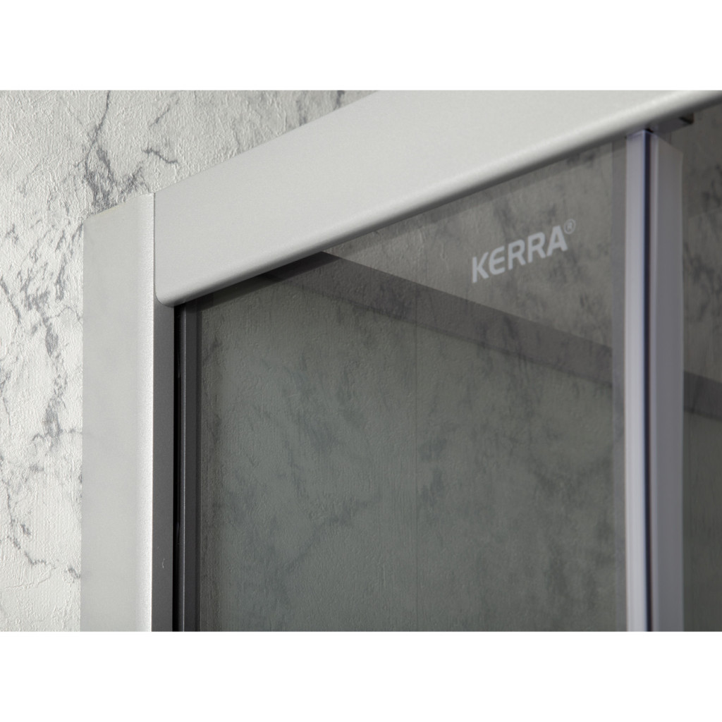 Cabină de duș Kerra Evora White 90x90 cm cu cădiță și uși glisante