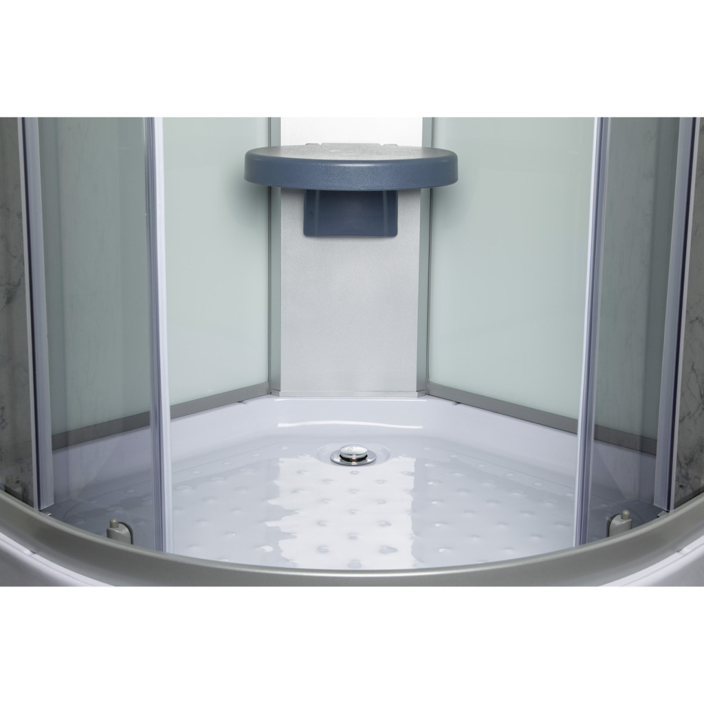 Cabină de duș Kerra Evora White 90x90 cm cu cădiță și uși glisante