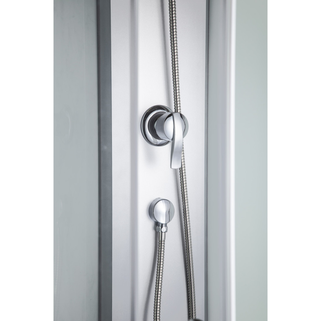 Cabină de duș Kerra Evora White 90x90 cm cu cădiță și uși glisante