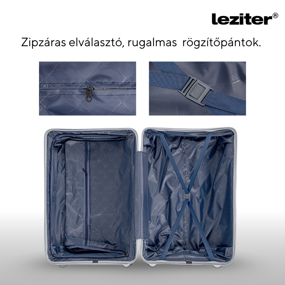 Valiză medie rigidă Leziter TraveLux Voyager 68x45x25 cm, aur roz