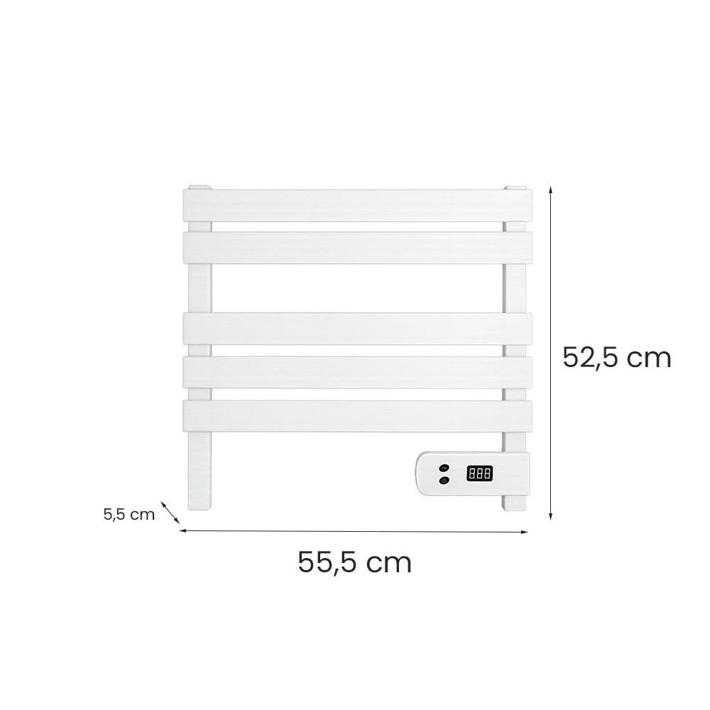 Uscător electric de prosoape Leziter 150W alb, cu afișaj LED