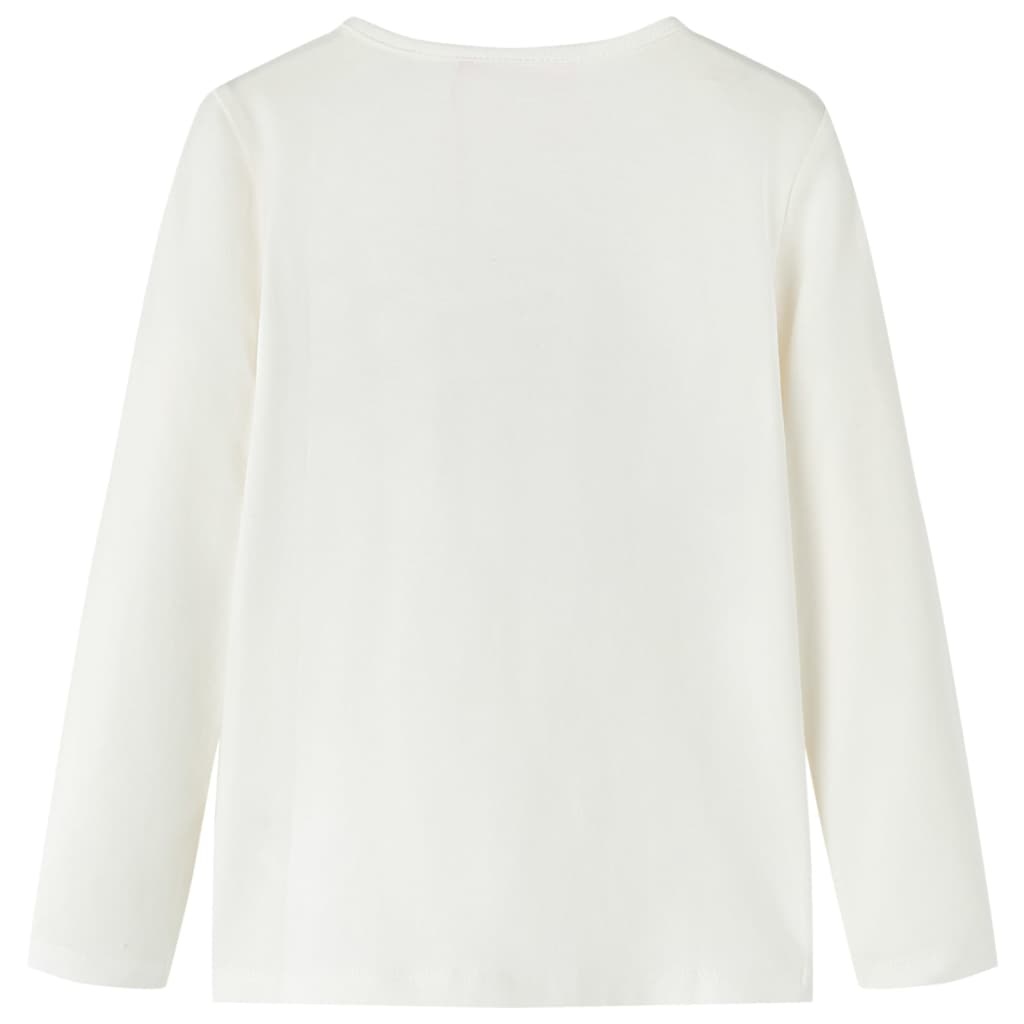 Tricou pentru copii cu mâneci lungi, ecru 104 GartenMobel Dekor