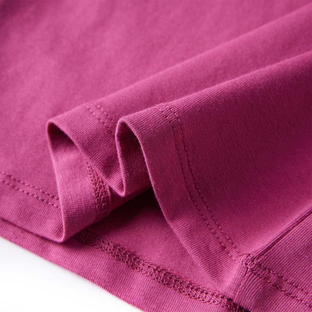 Tricou pentru copii cu mâneci lungi, zmeuriu, 92 GartenMobel Dekor