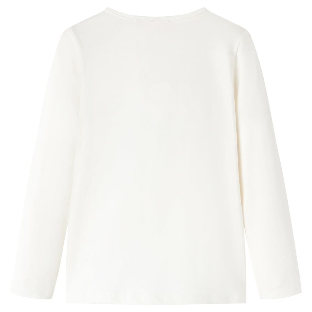 Tricou de copii cu mâneci lungi, ecru, 104 GartenMobel Dekor