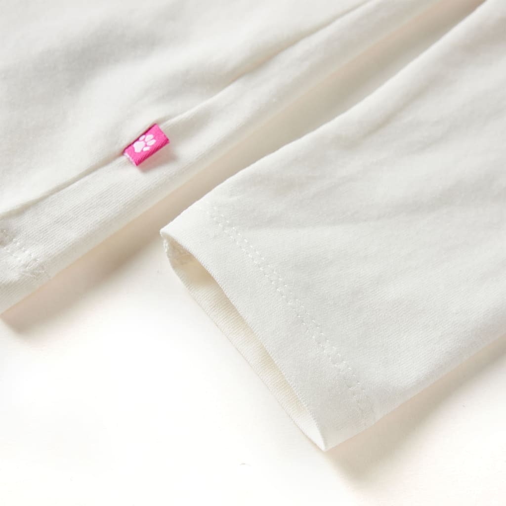 Tricou de copii cu mâneci lungi, ecru, 104 GartenMobel Dekor