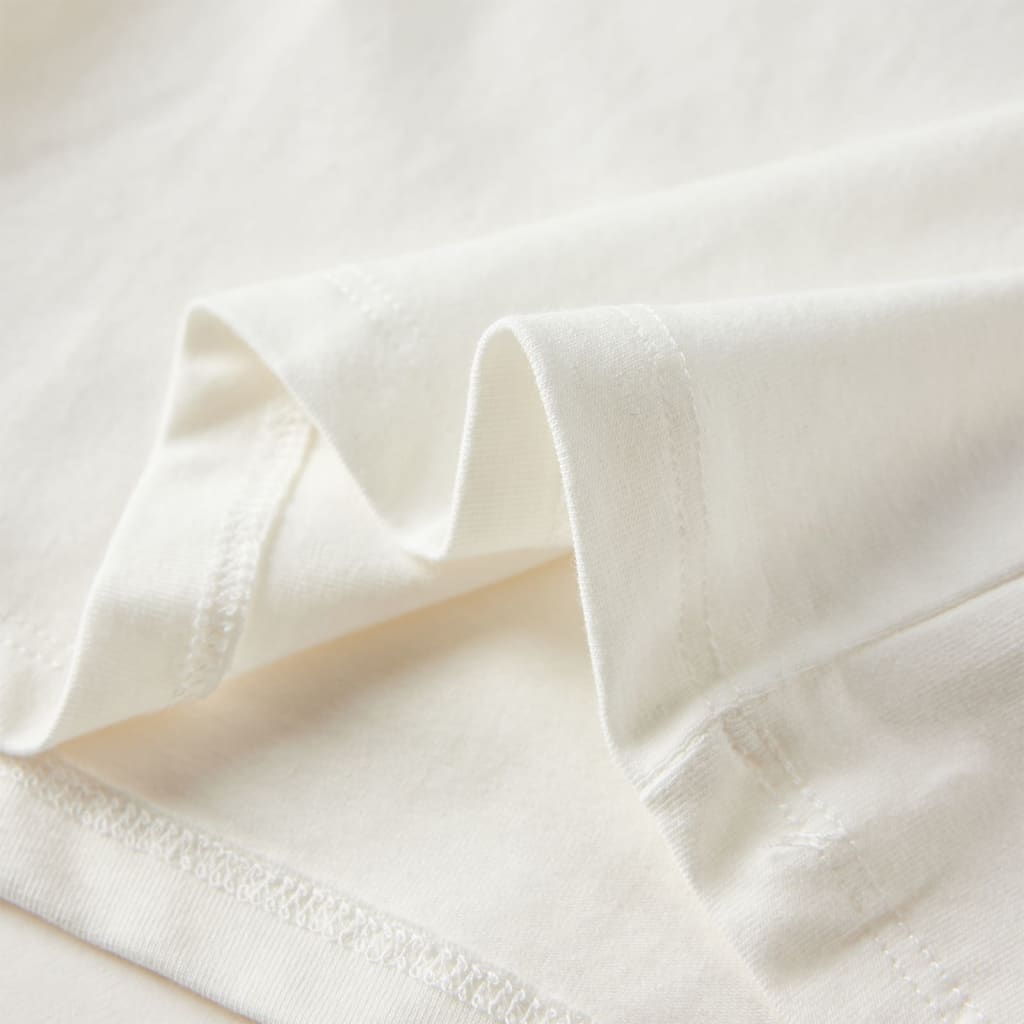 Tricou de copii cu mâneci lungi, ecru, 116 GartenMobel Dekor