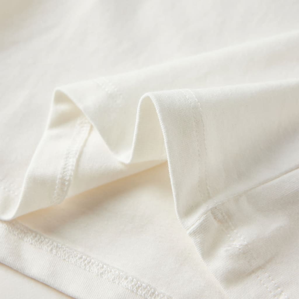 Tricou de copii cu mâneci lungi, ecru, 128 GartenMobel Dekor