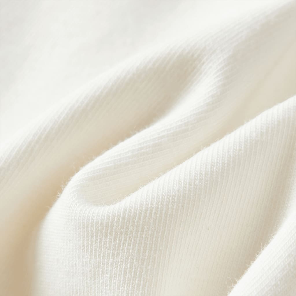Tricou de copii cu mâneci lungi, ecru, 128 GartenMobel Dekor