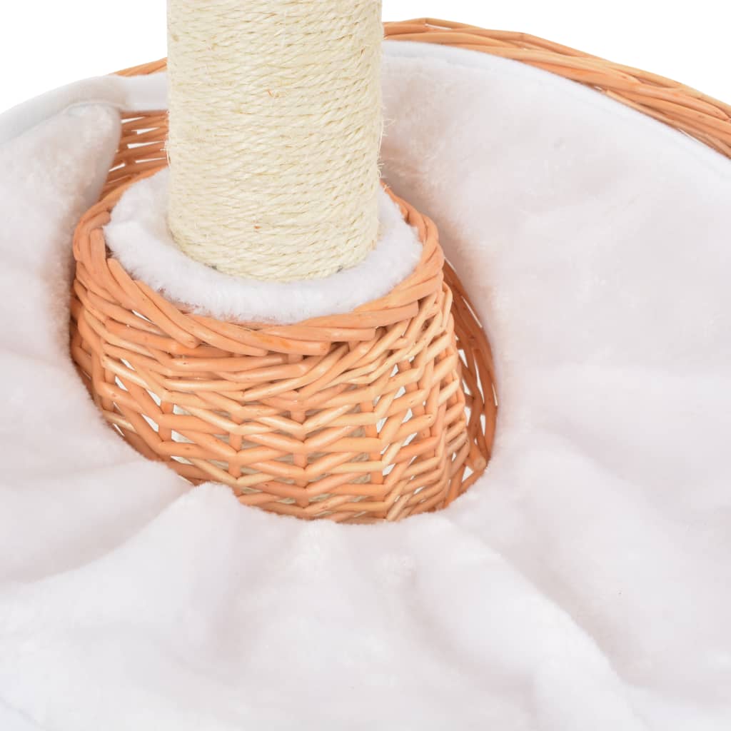 Ansamblu pentru pisici stâlp funie sisal natural lemn salcie GartenMobel Dekor