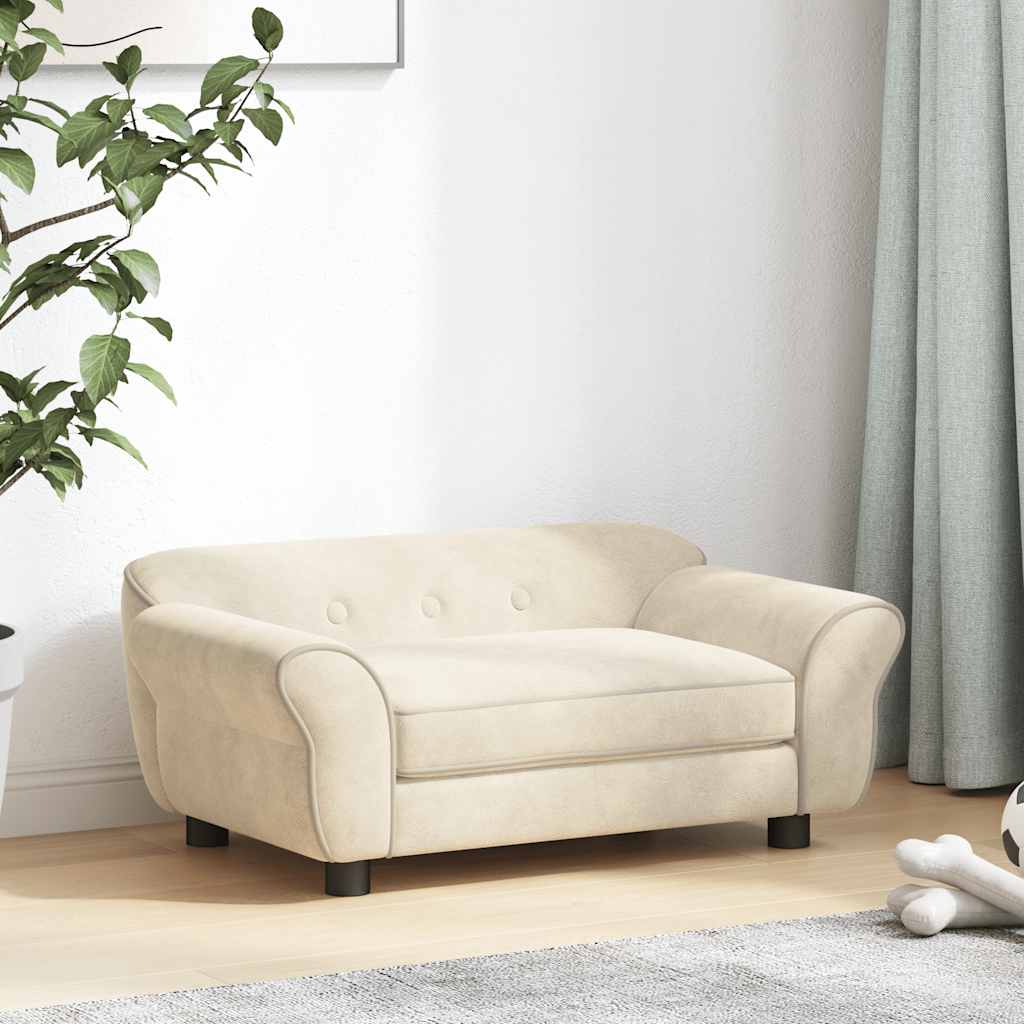 Canapea pentru câini, crem, 72x45x30 cm, pluș GartenMobel Dekor