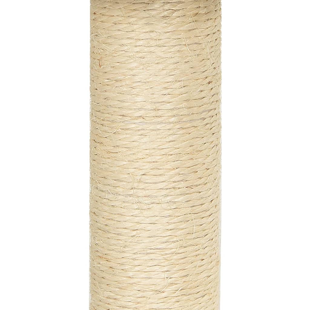 Ansamblu pisici cu stâlpi din funie de sisal, gri închis, 92 cm GartenMobel Dekor