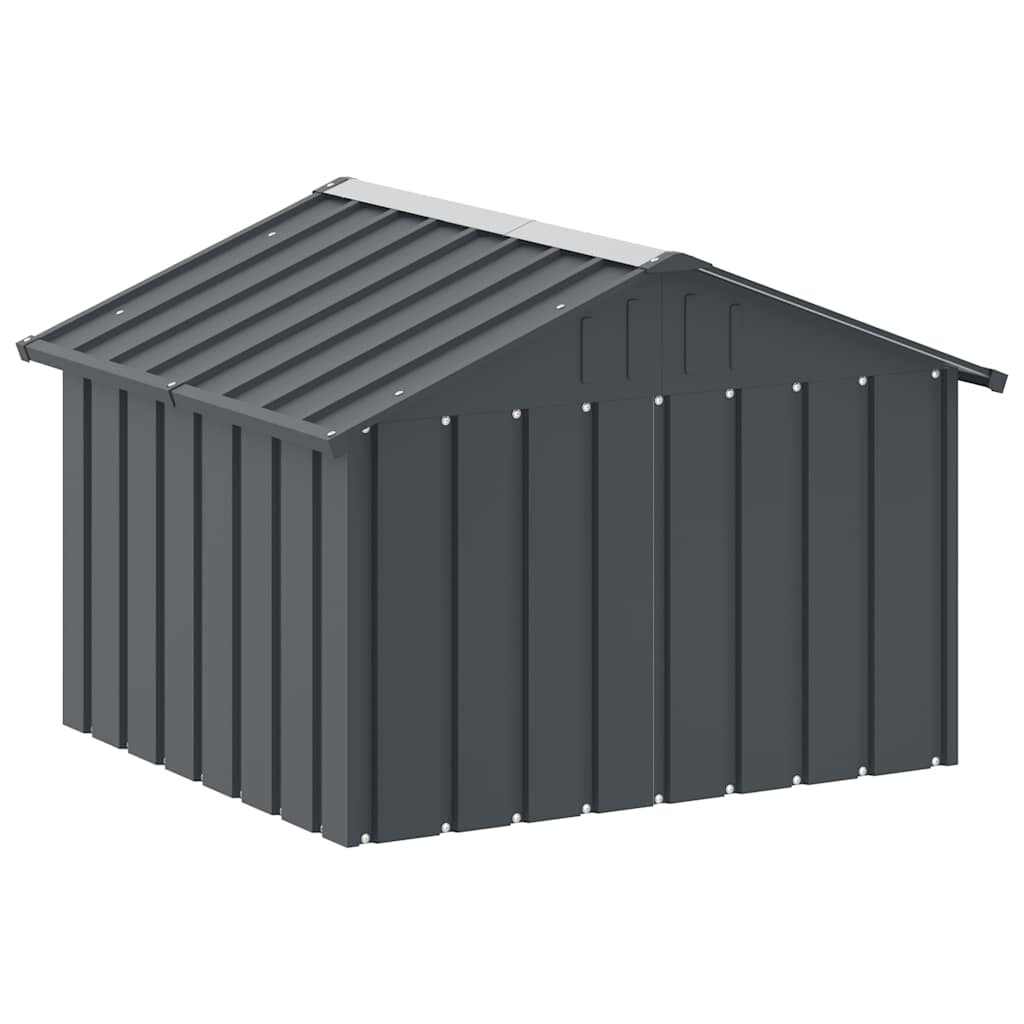 Casă pentru câini antracit 116,5x103x81,5 cm oțel galvanizat GartenMobel Dekor