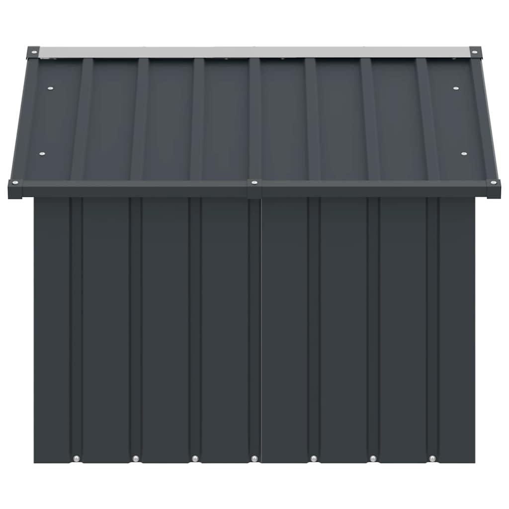 Casă pentru câini antracit 116,5x103x81,5 cm oțel galvanizat GartenMobel Dekor