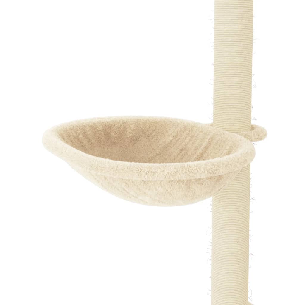 Ansamblu de pisici cu stâlpi din funie de sisal, crem, 95 cm GartenMobel Dekor