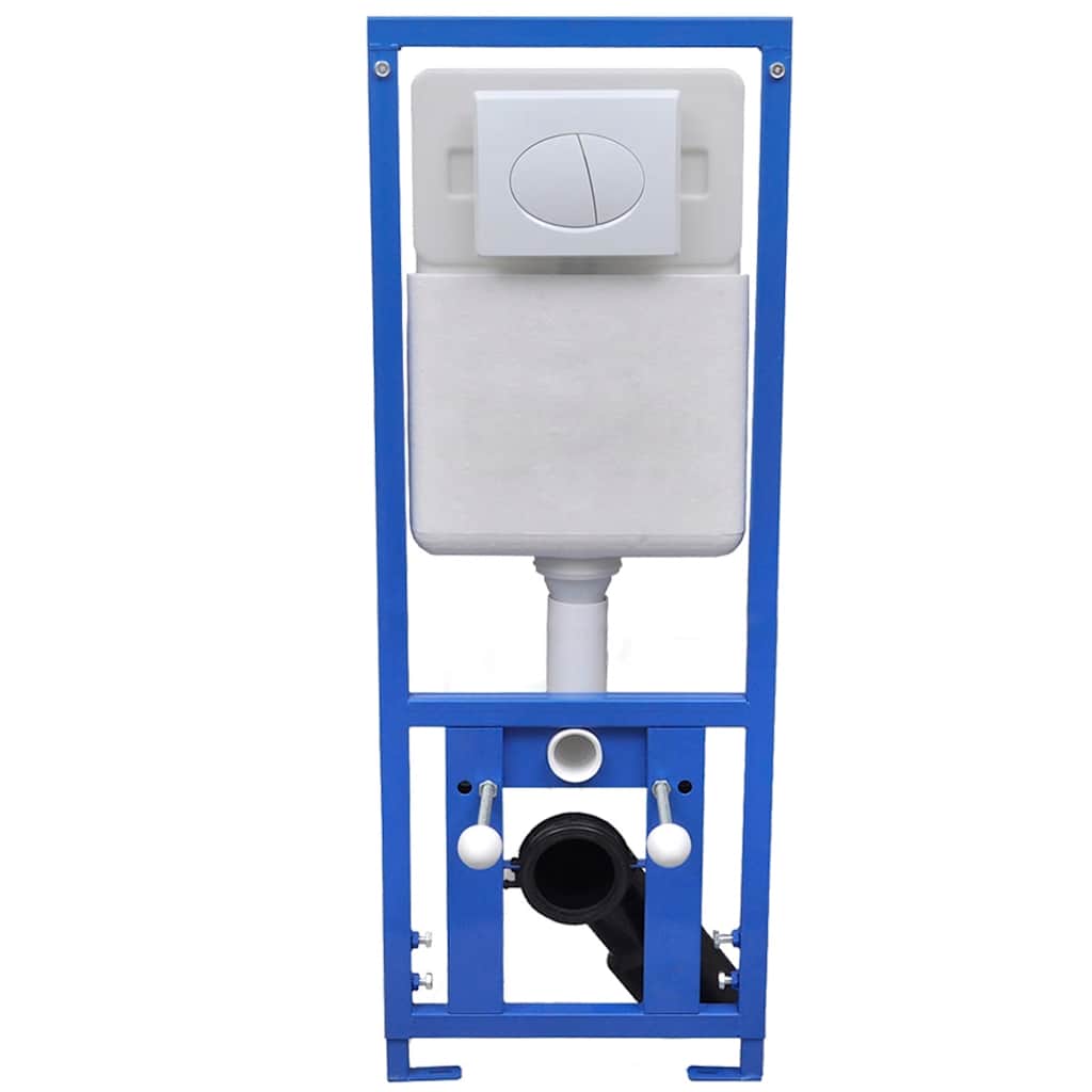 Vas toaletă suspendat cu rezervor încastrat, ceramică, alb GartenMobel Dekor