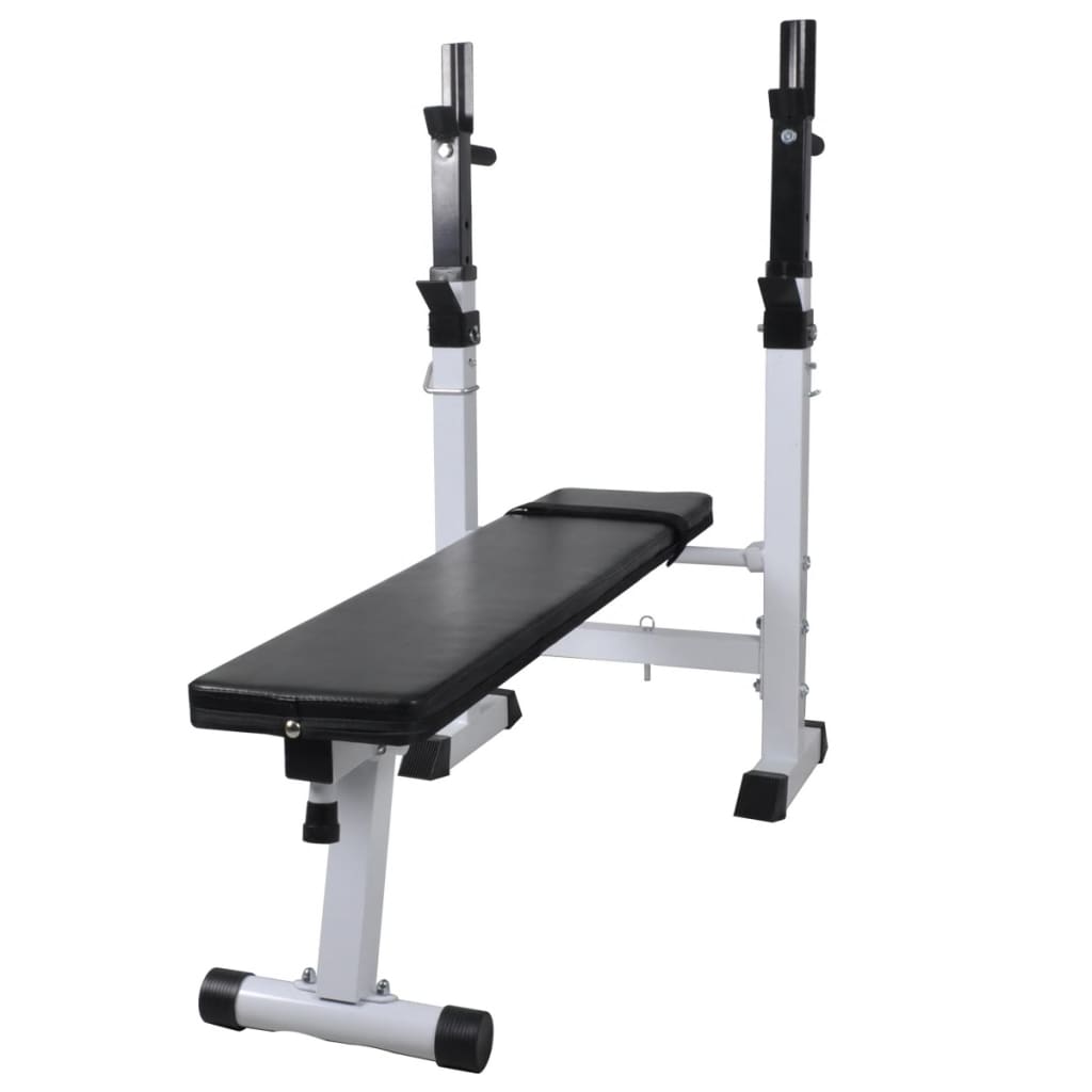 Bancă fitness cu rastel greutăți, set haltere/gantere, 120 kg GartenMobel Dekor