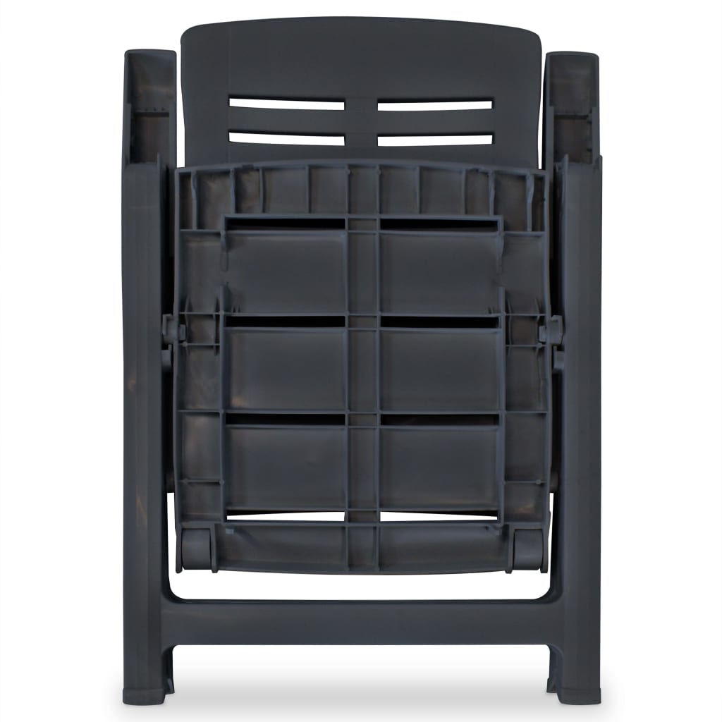 Set mobilier bistro, 3 piese, antracit, plastic GartenMobel Dekor