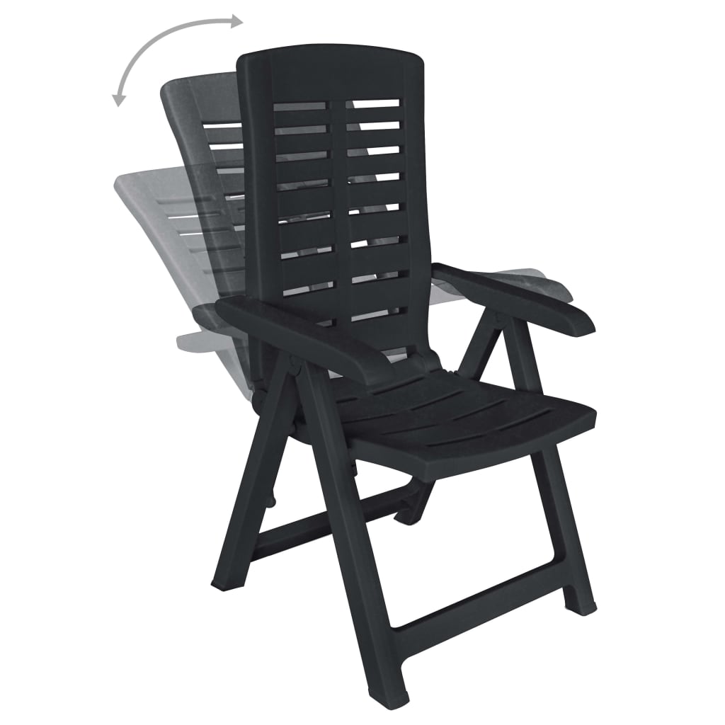 Set mobilier de exterior, 11 piese, antracit, plastic GartenMobel Dekor