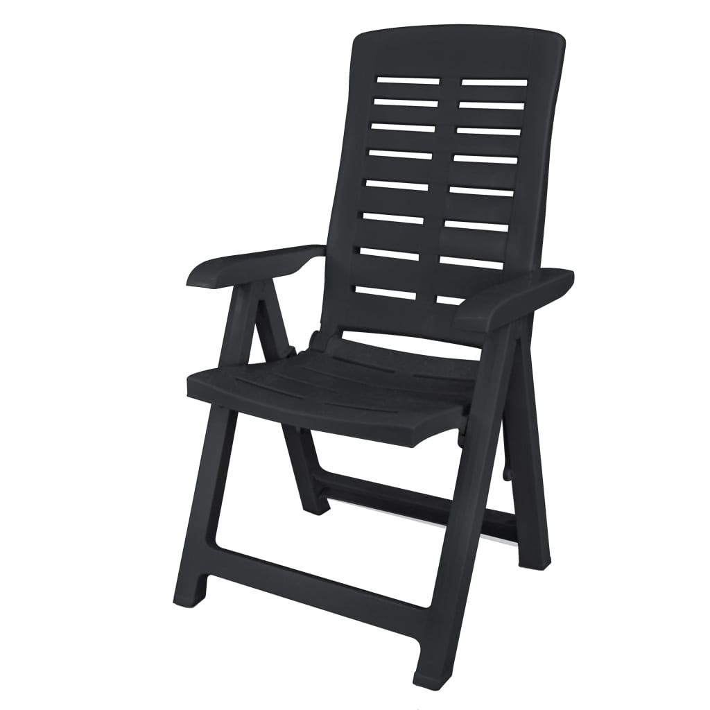 Set mobilier de exterior, 11 piese, antracit, plastic GartenMobel Dekor