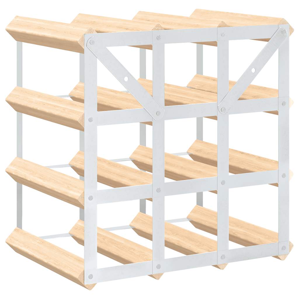 Suport sticle de vin pentru 12 sticle, lemn masiv de pin GartenMobel Dekor