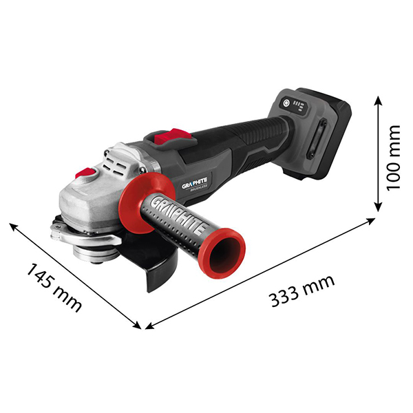 Polizor unghiular disc 125 mm compatibil cu acumulator Energy+ 0-9200/min GRAPHITE 58GE142 HardWork ToolsRange