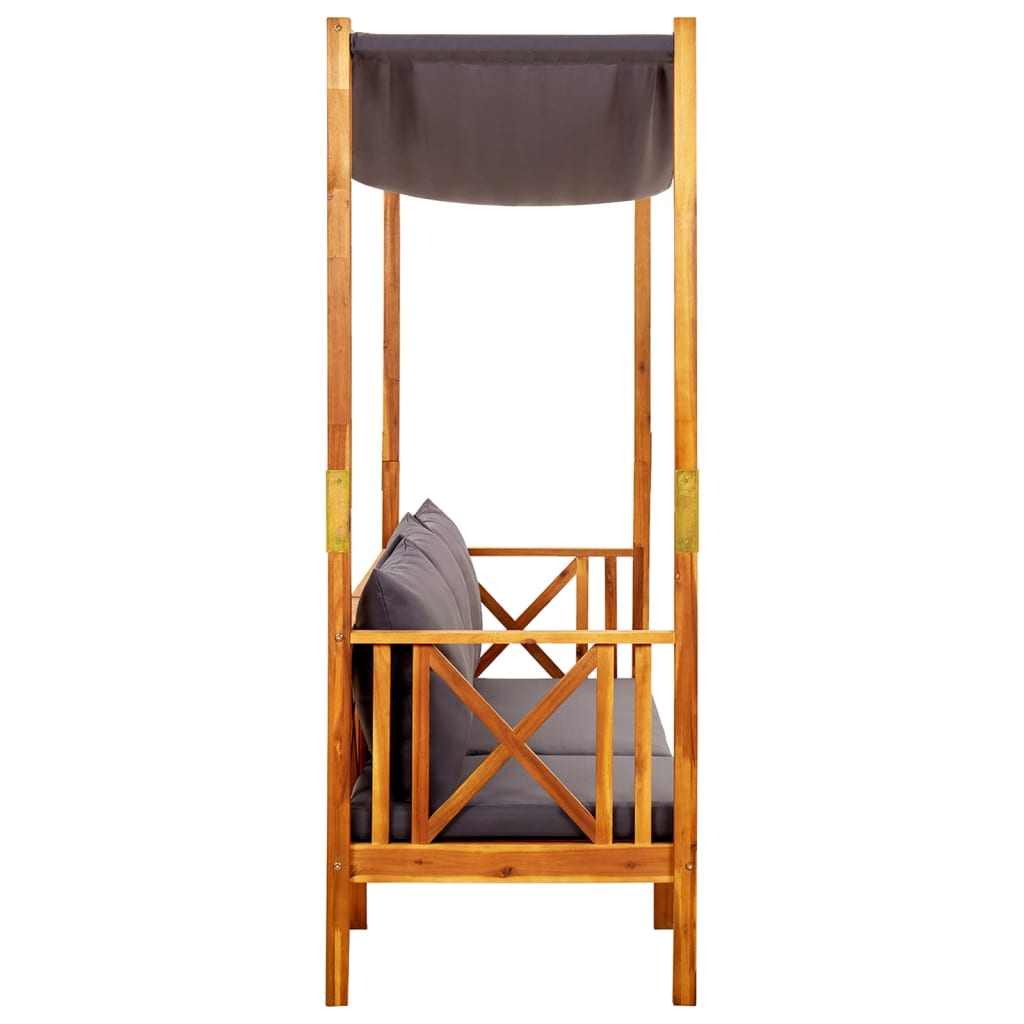 Bancă de grădină cu masă şi taburete, lemn masiv de acacia GartenMobel Dekor