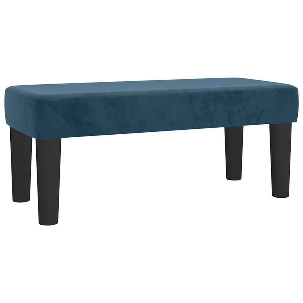 Pat box spring cu saltea, albastru închis, 80x200 cm, catifea GartenMobel Dekor