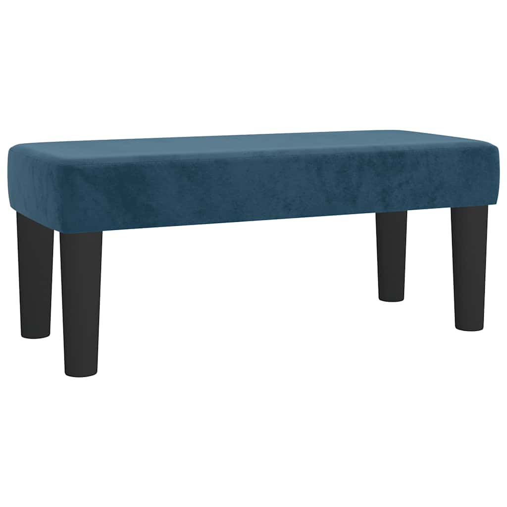 Pat box spring cu saltea, albastru închis, 90x190 cm, catifea GartenMobel Dekor